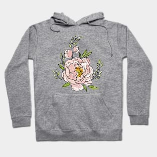 Pale Pink Peony Hoodie